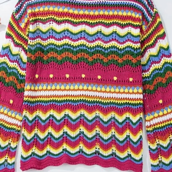 Lollipop Long Sleeve Knitted Top - Picture 2 of 4